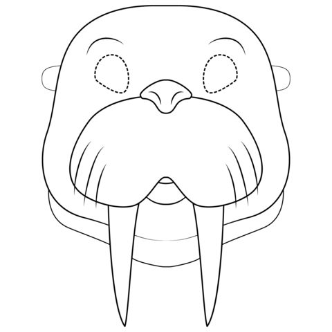 Walrus Mask Coloring Page